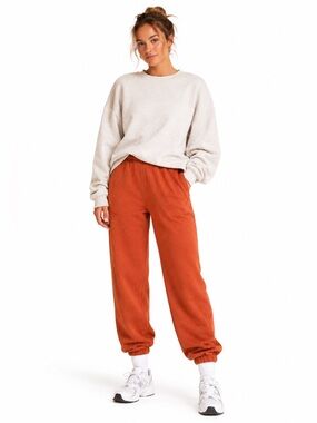 Gymshark Burnt Orange Jogger Sweatpants Women's Small Logo Lounge